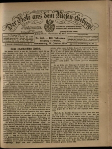 Der Bote aus dem Riesen-Gebirge : Zeitung für alle Stände, R. 108, 1920, nr 251