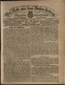 Der Bote aus dem Riesen-Gebirge : Zeitung für alle Stände, R. 108, 1920, nr 255