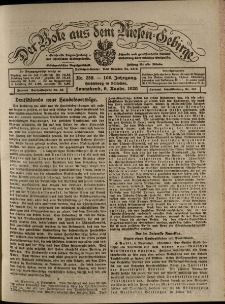 Der Bote aus dem Riesen-Gebirge : Zeitung für alle Stände, R. 108, 1920, nr 259