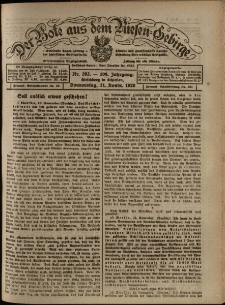 Der Bote aus dem Riesen-Gebirge : Zeitung für alle Stände, R. 108, 1920, nr 263