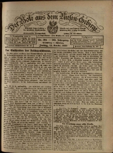 Der Bote aus dem Riesen-Gebirge : Zeitung für alle Stände, R. 108, 1920, nr 264