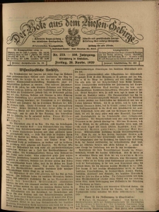 Der Bote aus dem Riesen-Gebirge : Zeitung für alle Stände, R. 108, 1920, nr 275