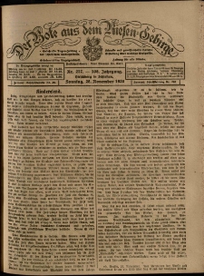 Der Bote aus dem Riesen-Gebirge : Zeitung für alle Stände, R. 108, 1920, nr 277