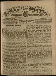 Der Bote aus dem Riesen-Gebirge : Zeitung für alle Stände, R. 108, 1920, nr 279