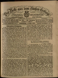 Der Bote aus dem Riesen-Gebirge : Zeitung für alle Stände, R. 108, 1920, nr 280