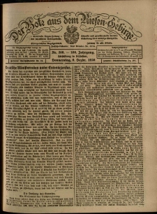 Der Bote aus dem Riesen-Gebirge : Zeitung für alle Stände, R. 108, 1920, nr 286