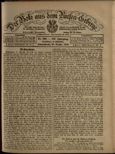 Der Bote aus dem Riesen-Gebirge : Zeitung für alle Stände, R. 108, 1920, nr 300