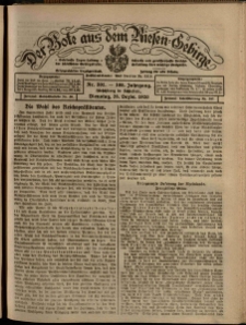 Der Bote aus dem Riesen-Gebirge : Zeitung für alle Stände, R. 108, 1920, nr 301