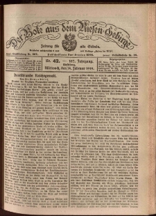 Der Bote aus dem Riesen-Gebirge : Zeitung f&uuml;r alle St&auml;nde, R. 107, 1919, nr 42