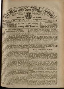 Der Bote aus dem Riesen-Gebirge : Zeitung für alle Stände, R. 107, 1919, nr 47