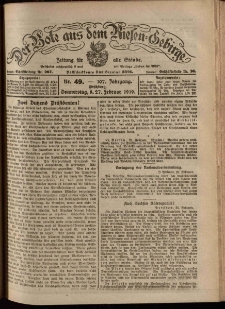 Der Bote aus dem Riesen-Gebirge : Zeitung für alle Stände, R. 107, 1919, nr 49