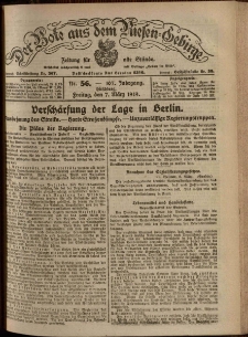 Der Bote aus dem Riesen-Gebirge : Zeitung für alle Stände, R. 107, 1919, nr 56