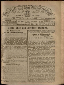 Der Bote aus dem Riesen-Gebirge : Zeitung für alle Stände, R. 107, 1919, nr 63