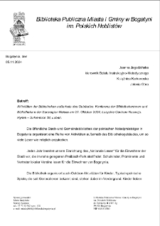 Aktivitäten außerhalb der Bibliotheksmauern - Präsentationstext [Dokument elektroniczny]