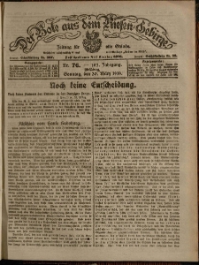 Der Bote aus dem Riesen-Gebirge : Zeitung für alle Stände, R. 107, 1919, nr 76