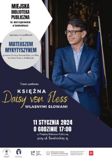 Spotkanie autorskie z Mateuszem Mykytyszynem - plakat [Dokument życia społecznego]