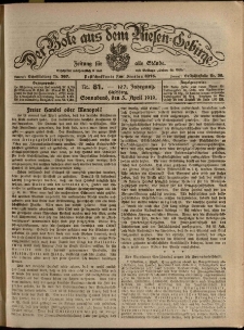 Der Bote aus dem Riesen-Gebirge : Zeitung für alle Stände, R. 107, 1919, nr 81