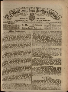 Der Bote aus dem Riesen-Gebirge : Zeitung für alle Stände, R. 107, 1919, nr 86