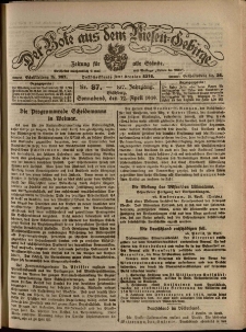 Der Bote aus dem Riesen-Gebirge : Zeitung für alle Stände, R. 107, 1919, nr 87