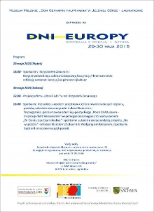 Dni Europy : spotkania z poezją i sztuką - afisz [Dokument życia społecznego]