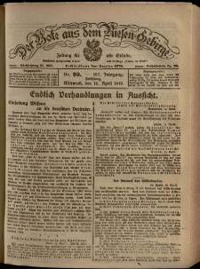 Der Bote aus dem Riesen-Gebirge : Zeitung für alle Stände, R. 107, 1919, nr 90