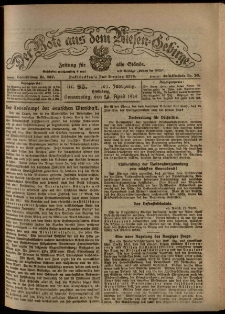 Der Bote aus dem Riesen-Gebirge : Zeitung für alle Stände, R. 107, 1919, nr 95