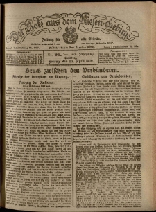 Der Bote aus dem Riesen-Gebirge : Zeitung für alle Stände, R. 107, 1919, nr 96