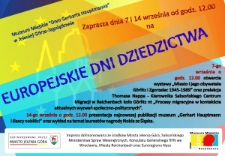 Europejskie Dni Dziedzictwa - zaproszenie [Dokument życia społecznego]