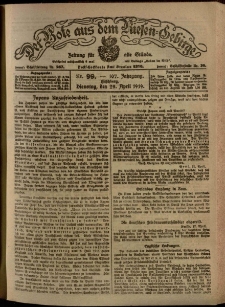 Der Bote aus dem Riesen-Gebirge : Zeitung für alle Stände, R. 107, 1919, nr 99