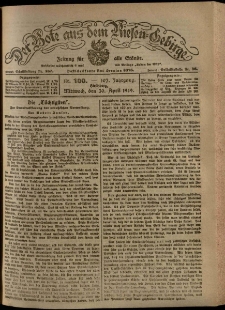 Der Bote aus dem Riesen-Gebirge : Zeitung für alle Stände, R. 107, 1919, nr 100