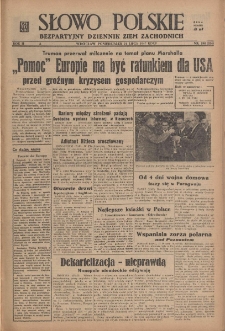 Słowo Polskie : bezpartyjny dziennik ziem zachodnich, 1947, nr 198 (254) [21.07]