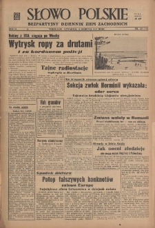 Słowo Polskie : bezpartyjny dziennik ziem zachodnich, 1947, nr 222 (278) [14.08]