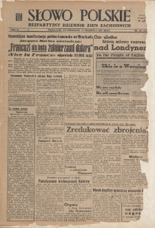 Słowo Polskie : bezpartyjny dziennik ziem zachodnich, 1947, nr 261 (317) [22.09]