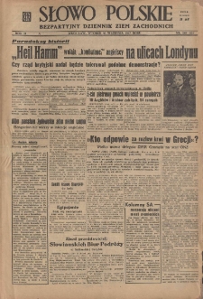 Słowo Polskie : bezpartyjny dziennik ziem zachodnich, 1947, nr 269 (324) [30.09]