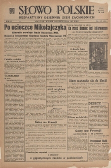 Słowo Polskie : bezpartyjny dziennik ziem zachodnich, 1947, nr 297 (352) [28.10]
