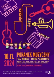 Poranek muzyczny "Jazz airlines" - podróż pełna muzyki - plakat [Dokument życia społecznego]