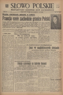 Słowo Polskie : bezpartyjny dziennik ziem zachodnich, 1947, nr 327 (382) [28.11]