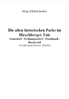 Die alten historischen Parks im Hirschberger Tale [Dokument elektroniczny]