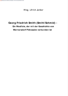 Georg Friedrich Smith (Smitt/Schmid) – Ein Westfale, der mit der Geschichte von Wernersdorf/Pakoszów verbunden ist [Dokument elektroniczny]