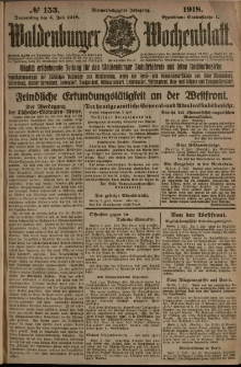 Waldenburger Wochenblatt, Jg. 64, 1918, nr 153