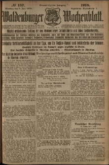 Waldenburger Wochenblatt, Jg. 64, 1918, nr 157