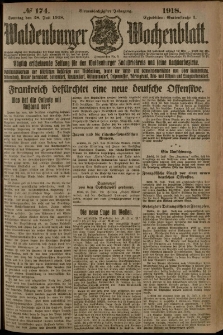 Waldenburger Wochenblatt, Jg. 64, 1918, nr 174