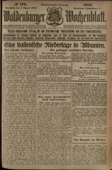 Waldenburger Wochenblatt, Jg. 64, 1918, nr 179