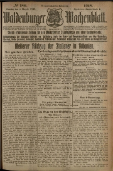 Waldenburger Wochenblatt, Jg. 64, 1918, nr 180