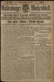 Waldenburger Wochenblatt, Jg. 64, 1918, nr 181