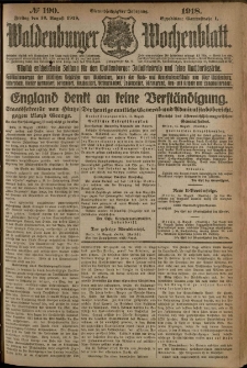 Waldenburger Wochenblatt, Jg. 64, 1918, nr 190