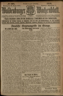 Waldenburger Wochenblatt, Jg. 64, 1918, nr 198