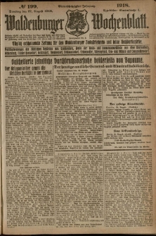 Waldenburger Wochenblatt, Jg. 64, 1918, nr 199