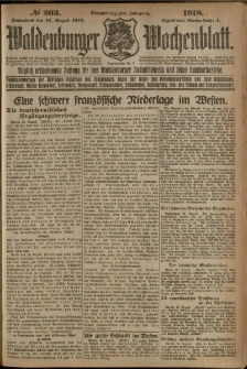 Waldenburger Wochenblatt, Jg. 64, 1918, nr 203