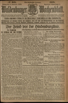 Waldenburger Wochenblatt, Jg. 64, 1918, nr 208